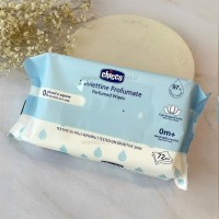 دستمال مرطوب 72 عددی بدون درب معطر 97% آب رنگ آبی چیکو Chicco