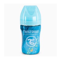 شیشه شیر استیل 260 میل ماربل آبی تویست شیک Twistshake