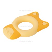 دندانگیر سیلیکونی رووکو Rovco طرح گربه رنگ زرد