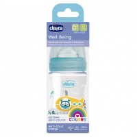 شیشه شیر ول بینگ 150 میل رنگ آبی چیکو Chicco
