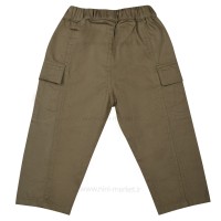 شلوار کتان اسپرت طرح دو جیب رنگ سدری پاپو Papo