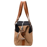 ساک لوازم مدل فلاور خاویاری رنگ مشکی نسکافه ای QZ