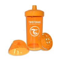 لیوان آبمیوه خوری ۳۶۰ میل نارنجی تویست شیک Twistshake