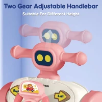 اسکوتر و واکر 5 کاره موزیکال رنگ صورتی برند ibi inn