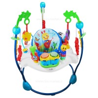 جامپينگ طرح حيوانات و طوطي رنگ آبي baby enistain