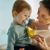 پستانک تکی الترا ایر 0-6 ماه طرح I LOVE MAMA سبز اونت Avent (فاقد جعبه)