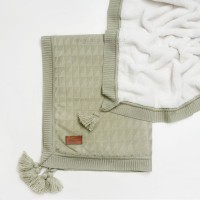 پتو بافت داخل خزدار رنگ سبز لیسا دیاموند Lisa Diamond