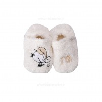 سرویس حوله 5 تیکه طرح خرس و جوجه رنگ کرمی مادرکر