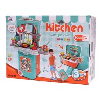 ست اسباب بازی آشپزخانه چمدانی آبی نارنجی کد 956-008 برند Xiong Cheng
