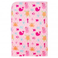 زیرانداز تعویض طرح اقیانوس رنگ صورتی سایز بزرگ ایسیز