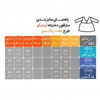 پیراهن دخترانه طرح بافت سایز ایندیگو رنگ سبز  ایندیگو Indigo