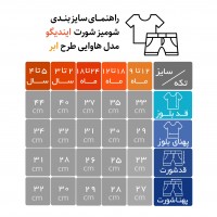 شومیز شورت پسرانه مدل هاوایی طرح ابر رنگ سفید ایندیگو indigo