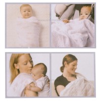 دورپيچ نخي طرح قلب رنگ صورتی Swaddles