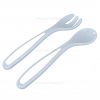 خرید ظرف غذا چسبان و قاشق کیکابو Kikkaboo رنگ آبی