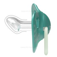 پستانک تکی 6 - 18 ماه ارتودونسی شب تاب طرح نهنگ رنگ سفید سواوینکس Suavinex (بدون جعبه)