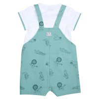 پیشبندی شورتی اسپرت طرح تمساح رنگ سبز Indigo