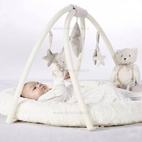 تشک بازی کودک طرح خرس رنگ کرم برند بیبی فور لایف Baby 4 Life