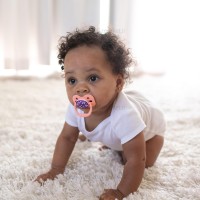 پستانک دو عددی درب دار بادامی نایت 0-6 ماه طرح دار دکتر براون Dr.brown