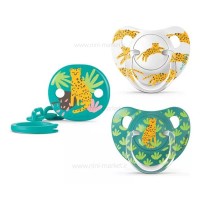 گیره پستانک کارتونی طرح پلنگ سبز رنگ سواوینکس suavinex