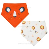 پیشبند سه گوش 2 عددی طرح موش رنگ نارنجی پاپو Papo