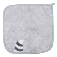 سرویس حوله 5 تیکه طرح راکن رنگ طوسی Papo