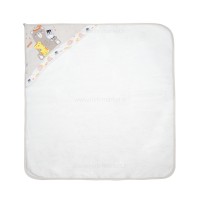 سرویس حوله 4 تیکه جعبه ای طرح حیوانات رنگ کرمی Papo