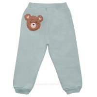 بلوز شلوار اسپرت طرح خرس رنگ سبز پاپو Papo