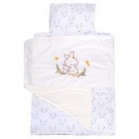 سرویس خواب مسافرتی2 کاره طرح خرگوش رنگ سفید ایسیز isiz