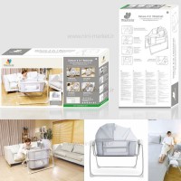 گهواره برقي و تخت کنار مادر رنگ طوسي ماستلا Mastela