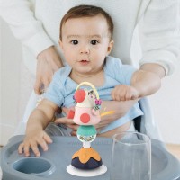 جغجغه صندلی غذا طرح اسب آبی چسبان هولی تویز Hola toys