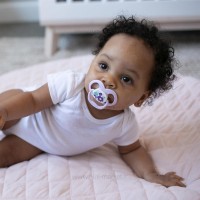 پستانک دو عددی درب دار بادامی نایت 6-18 ماه طرح دار دکتر براون Dr.brown