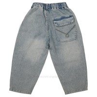 شلوار جین اسپرت ساده رنگ آبی روشن