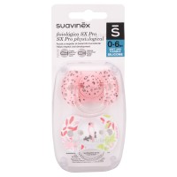 پستانک دوعددی بادامی 0_6 ماه طرح طوطی و ببر سواوینکس SUAVINEX