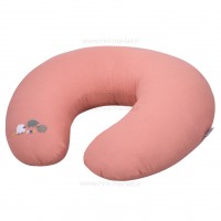 بالشت شیردهی c شکل طرح گوسفند موسیلن رنگ گلبهی Isiz