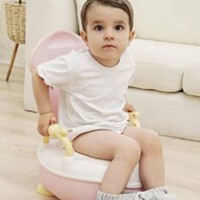 لگن آموزشی طرح گاو شاخدار رنگ صورتی برند خارجی