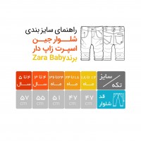 شلوار جين اسپرت زاپ دار رنگ سرمه اي زارا بیبی Zara Baby