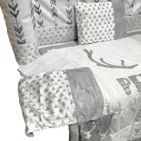 سرویس روتختی 7 تکه طرح گوزن رنگ طوسی لیزا Lisa