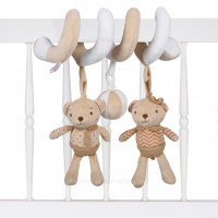 آویز مارپیچ طرح خرس رنگ کرم baby fun