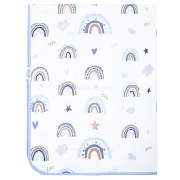 زیرانداز تعویض طرح رنگین کمان رنگ آبی سایز بزرگ ایسیز