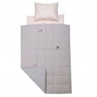 سه تیکه خواب کنار مادری طرح مرغابی موسلین رنگ طوسی ایسیز