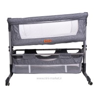 تخت کنار مادر و گهواره هانا Hannah مدل آکوا Aqua رنگ طوسی