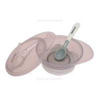 ظرف غذا چسبان و قاشق کیکابو Kikkaboo رنگ سبز