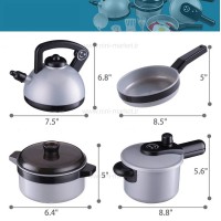 اسباب بازی ظروف آشپزخانه کد 1-381 نقره ای Wei Yuan Toys