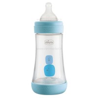 شیشه شیر پرفکت 240 میل 2+ ماه رنگ آبی چیکو Chicco