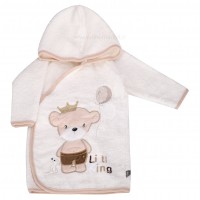 سرویس حوله 5 تیکه طرح خرس و تاج کرمی مادرکر