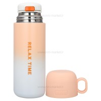 فلاسک آب 500 ميل رنگ گلبهی خارجی