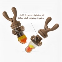 پستانک میوهخوری طرح شاخ گوزن رنگ سفید هیاورشی Heorshe