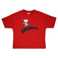 تیشرت شورت پسرانه طرح اسنوپی رنگ قرمز Raboo