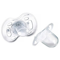 پستانک کلاسیک ساده رنگ سفید 0-6 ماه اونت AVENT (فاقد جعبه)