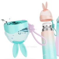 فلاسک استيل طرح خرگوش رنگ طلایی هلو دریم Hello dream